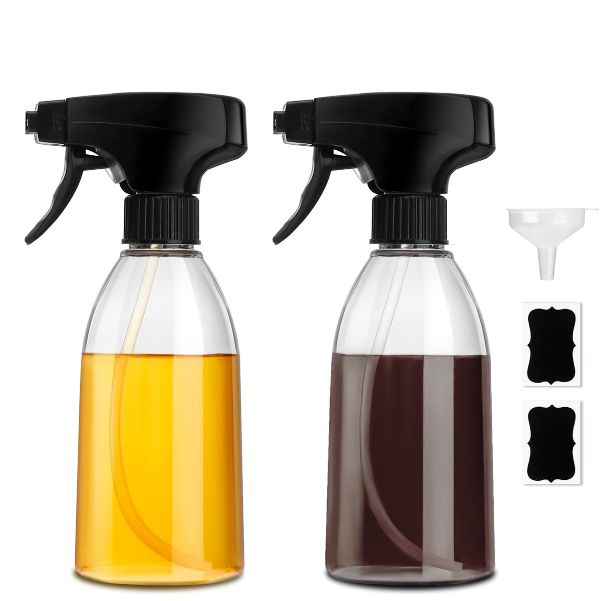 GMISUN Oil Sprayer showing horizontal fan spray for even coverage on food.