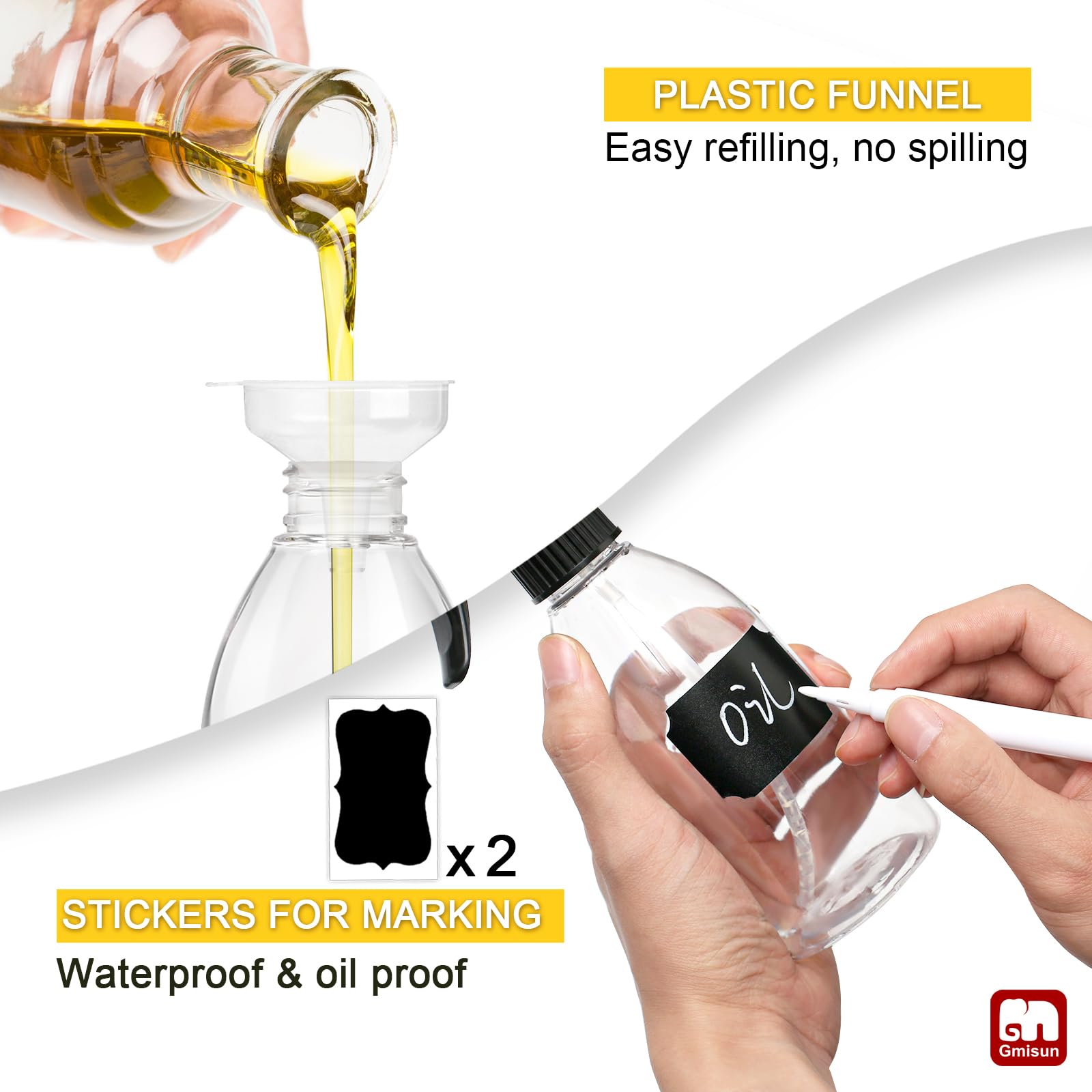 GMISUN spray bottle view highlighting leak-proof cap for mess-free handling.