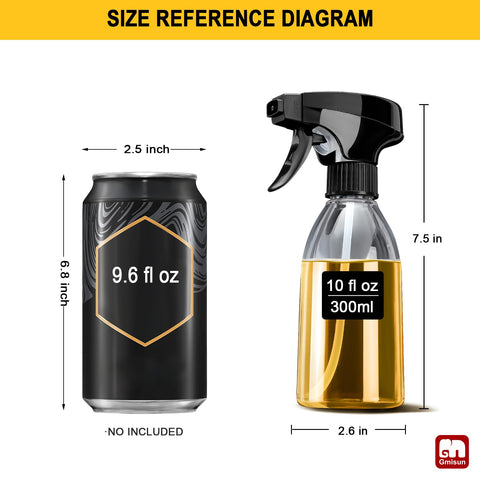 GMISUN Oil Sprayer with vertical fan spray for precise application on grilling surfaces.