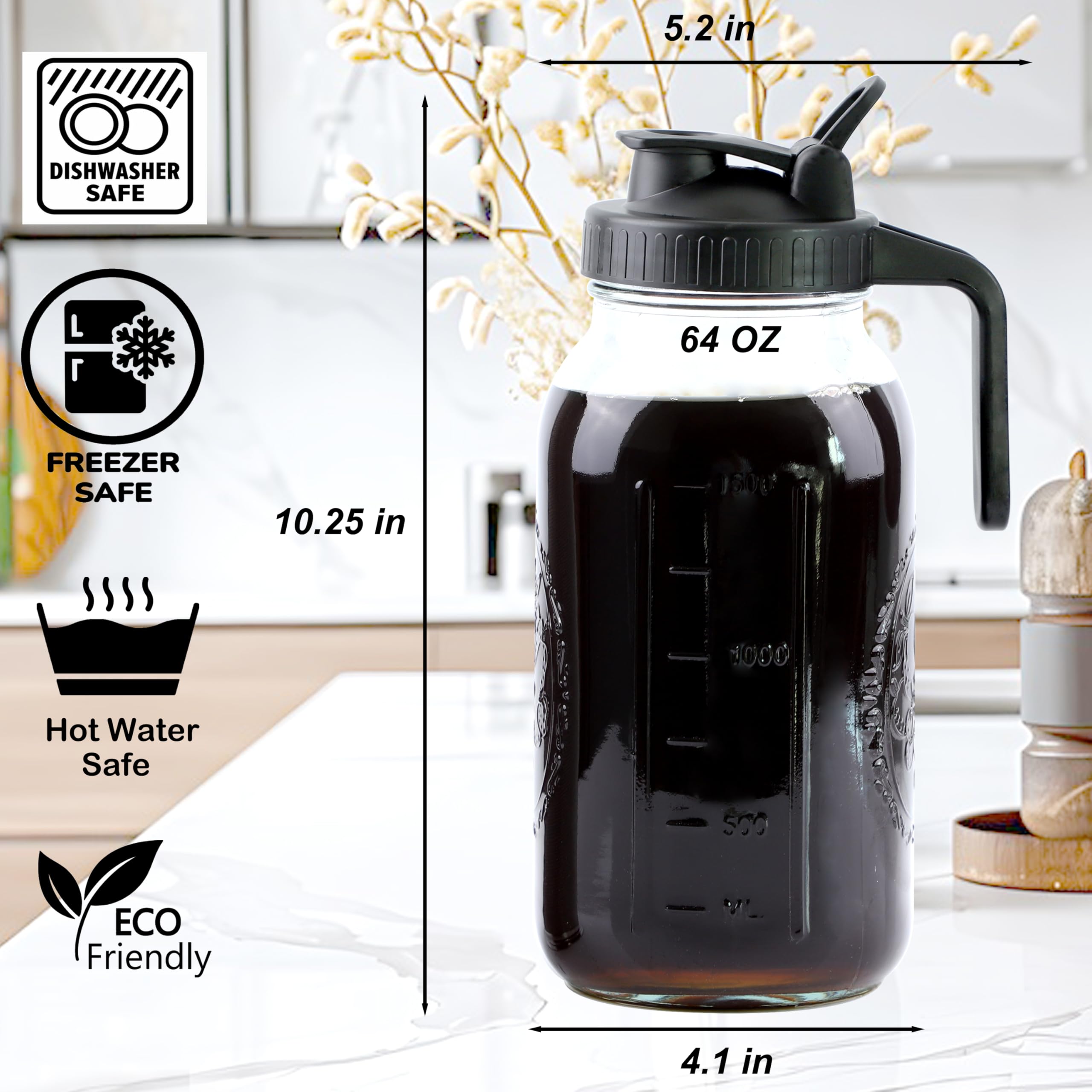 GMSWEET airtight silicone seal preserves flavor and keeps beverages fresh.