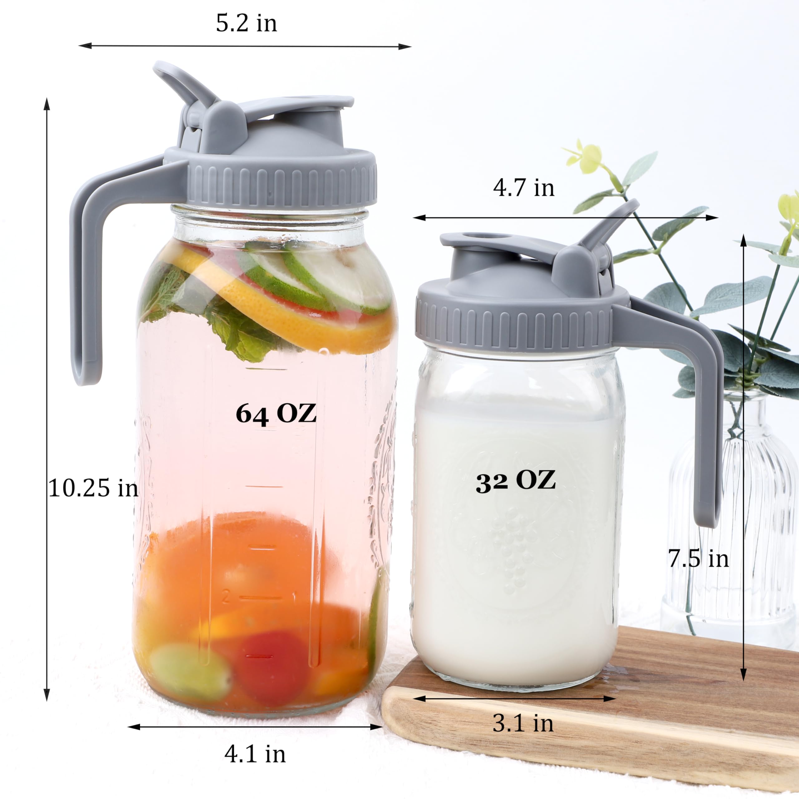 GMSWEET multipurpose glass jar suitable for drinks or dry storage.