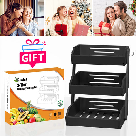 GMTSL Bamboo Fruit Basket cleans easily with a damp cloth