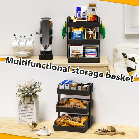 GMTSL Bamboo Basket features non-slip pads protecting countertops