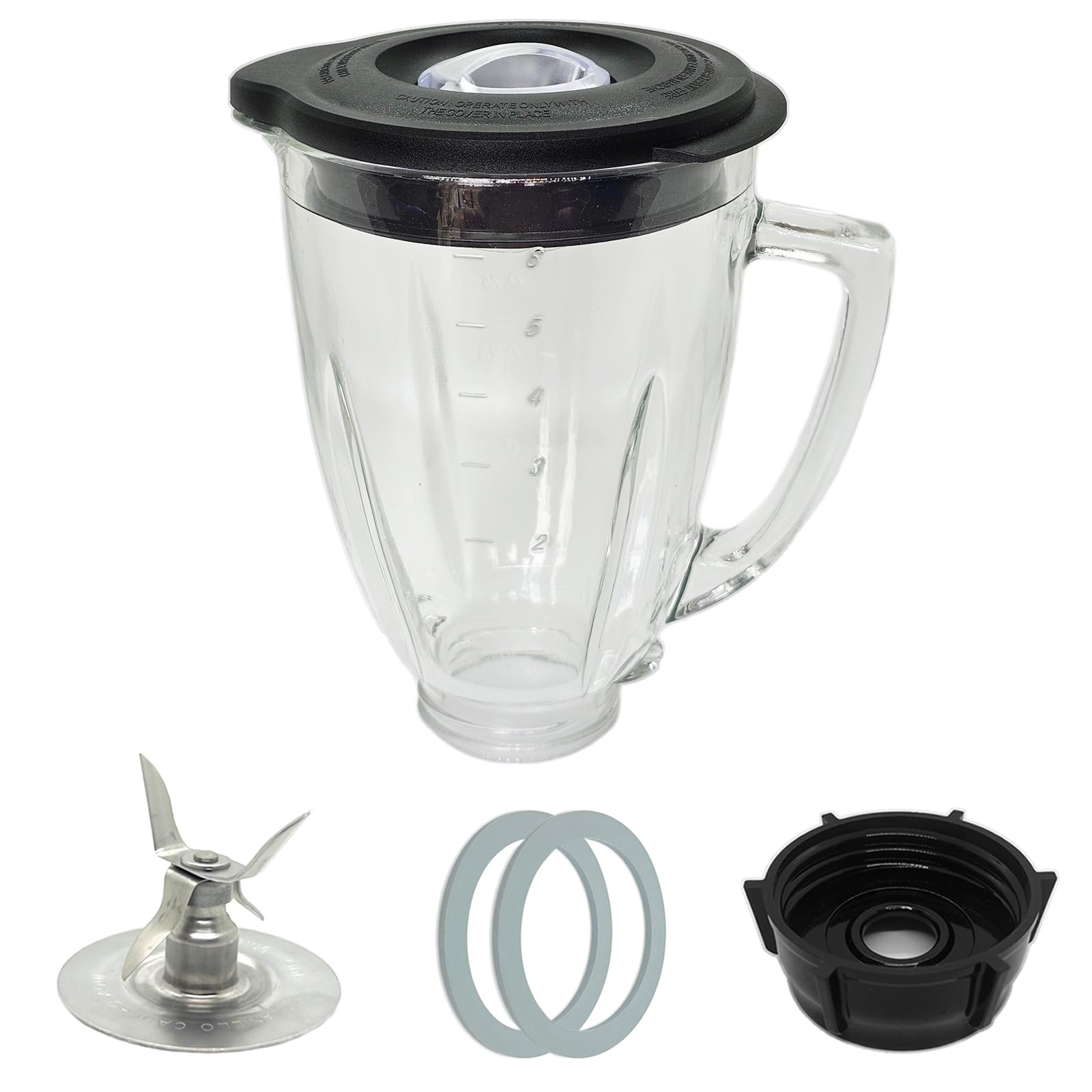Gnicaela 6-cup glass jar with blade for Oster Classic Series, ideal for fresh smoothies