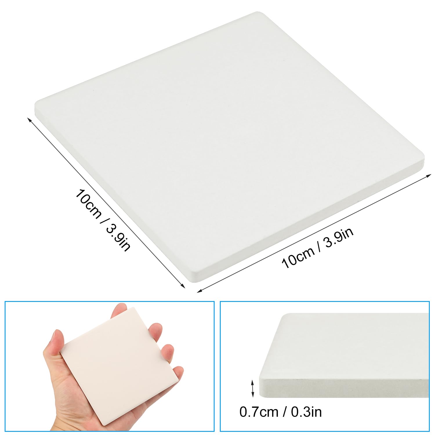 GNIEMCKIN unglazed ceramic tile coaster ready for crafts.