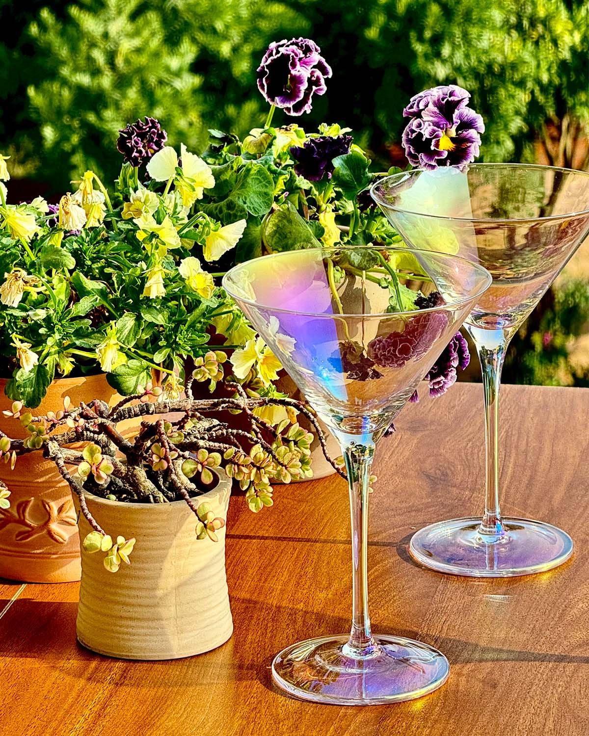 Gnimihz lead-free crystal martini glass for safe serving