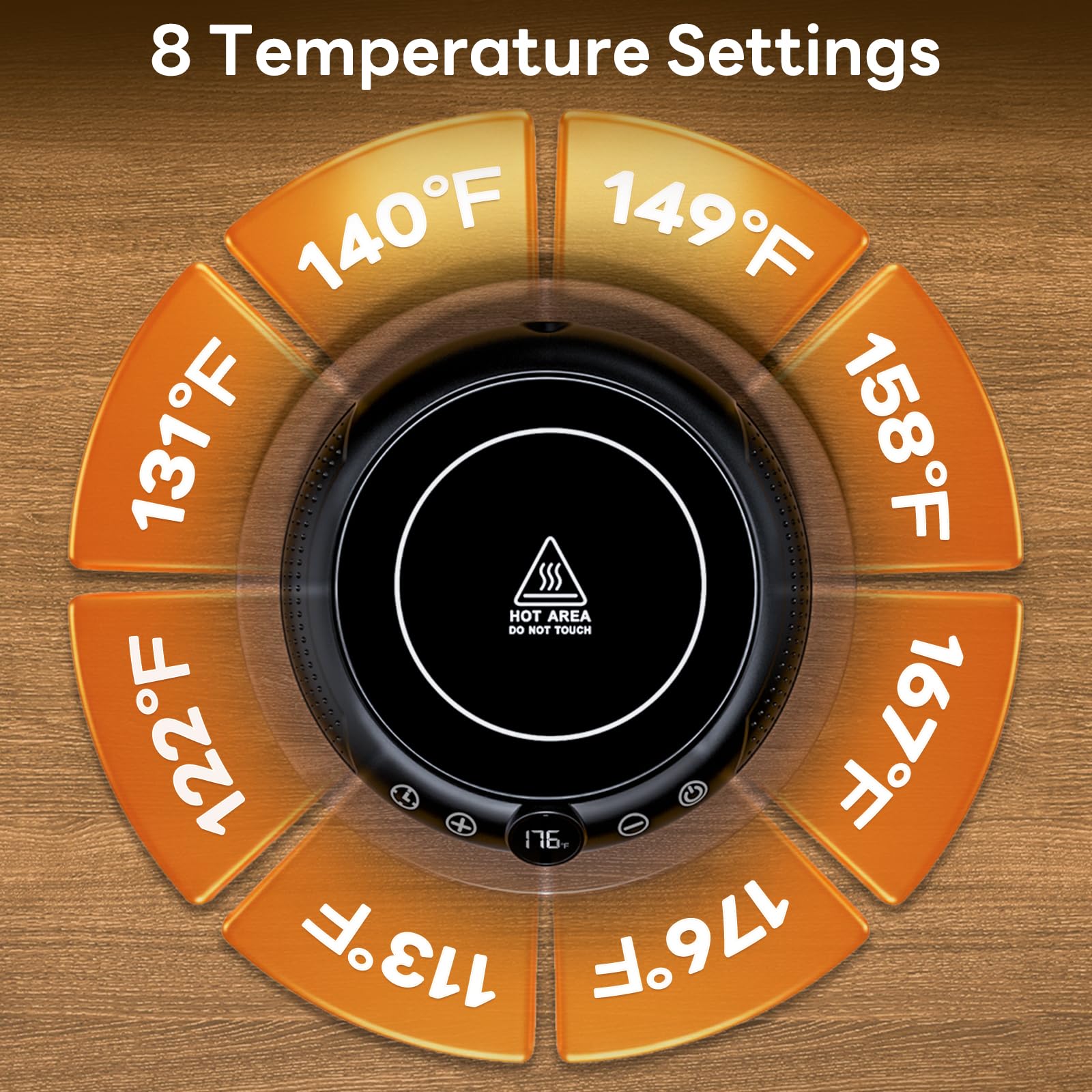 GNIYUIX mug warmer offers safe auto shut-off for worry-free use