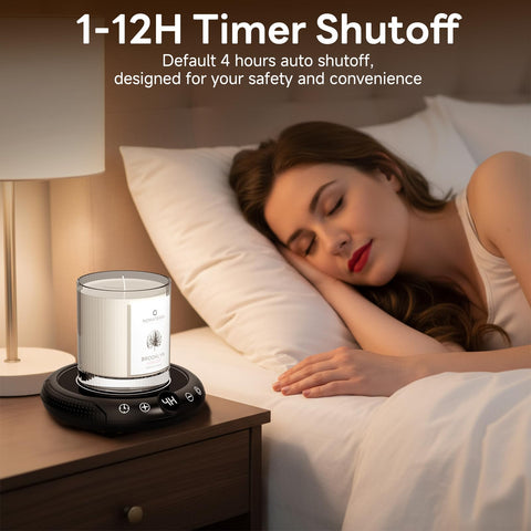 GNIYUIX warmer provides eight temperature settings for customizable sipping comfort