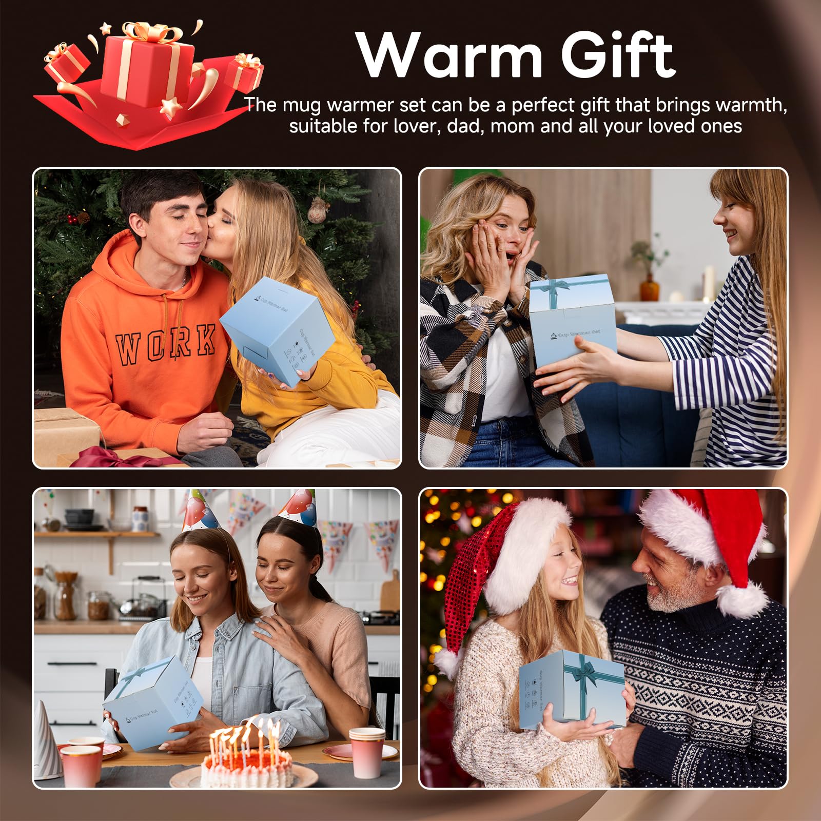 GNIYUIX gift-worthy warmer set brightens mornings for coffee lovers
