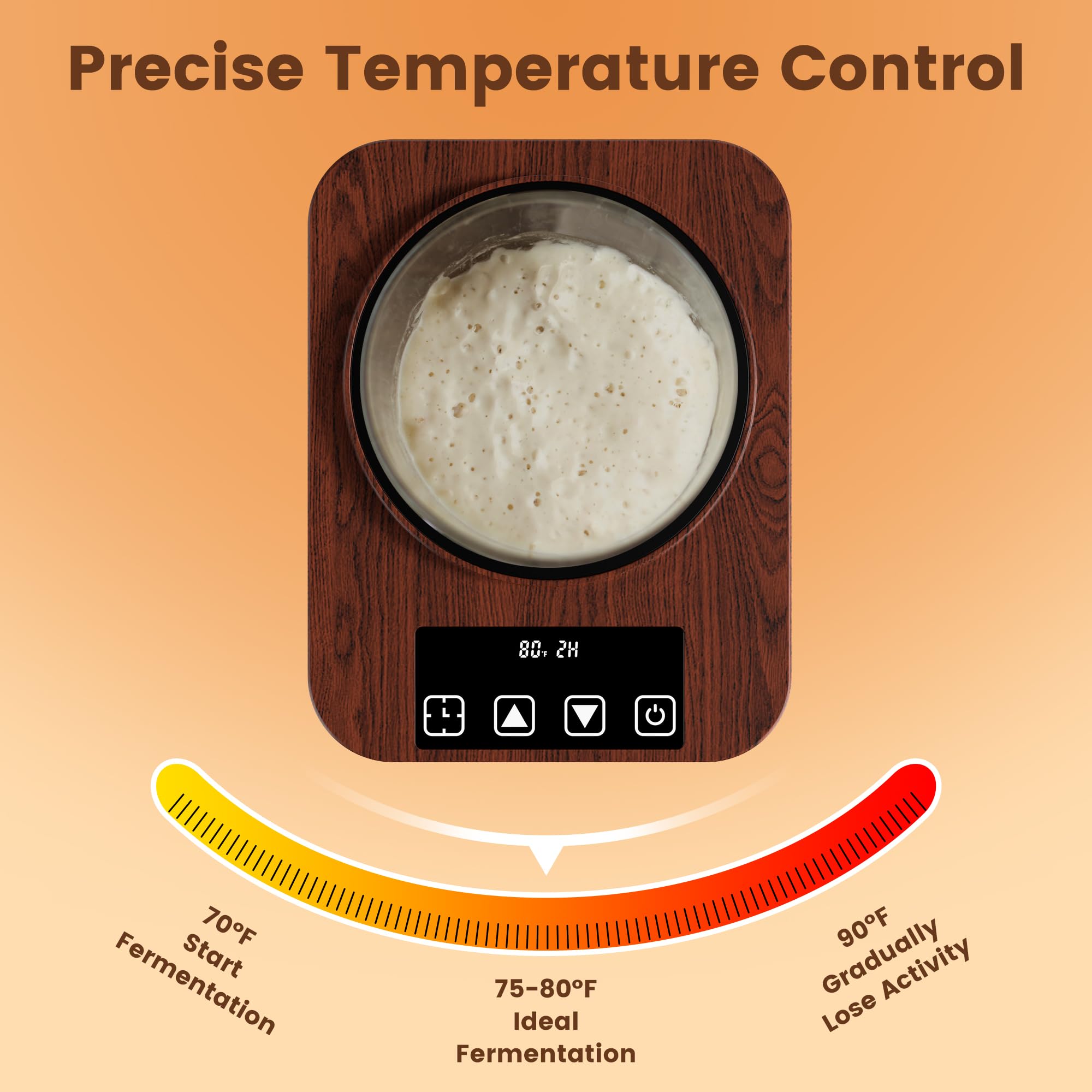 GNIYUIX warmer heat zone with 4.53-inch surface for 40oz jars.