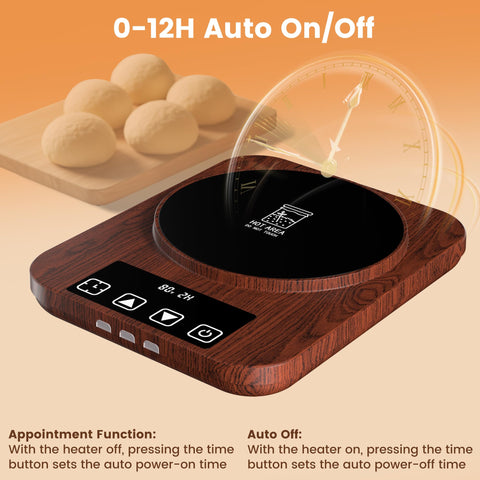 GNIYUIX warmer features timer control for auto on/off.
