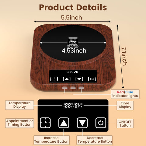 GNIYUIX warmer delivers efficient warmth with low-energy 12W draw.