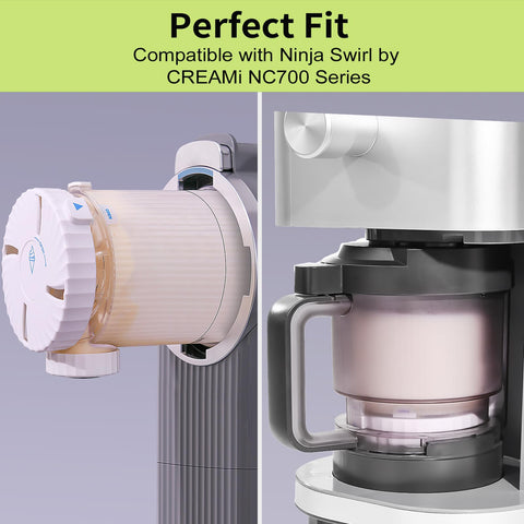 GoMaihe Ninja Swirl lid with tight seal to prevent leaks