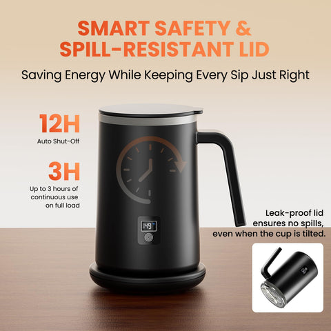 GOANDO spill-proof lid with switch for on-the-go sipping