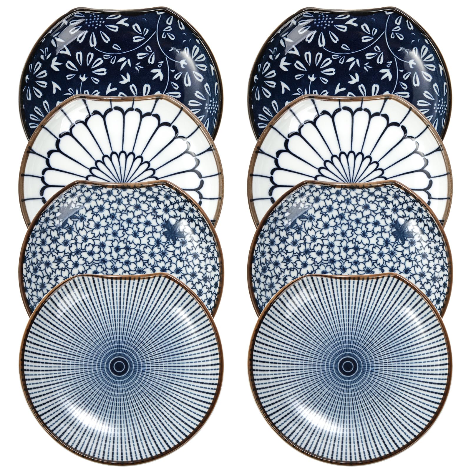 Goaste 8-pack ceramic spoon rest with 4.7-inch diameter keeps counters clean during cooking