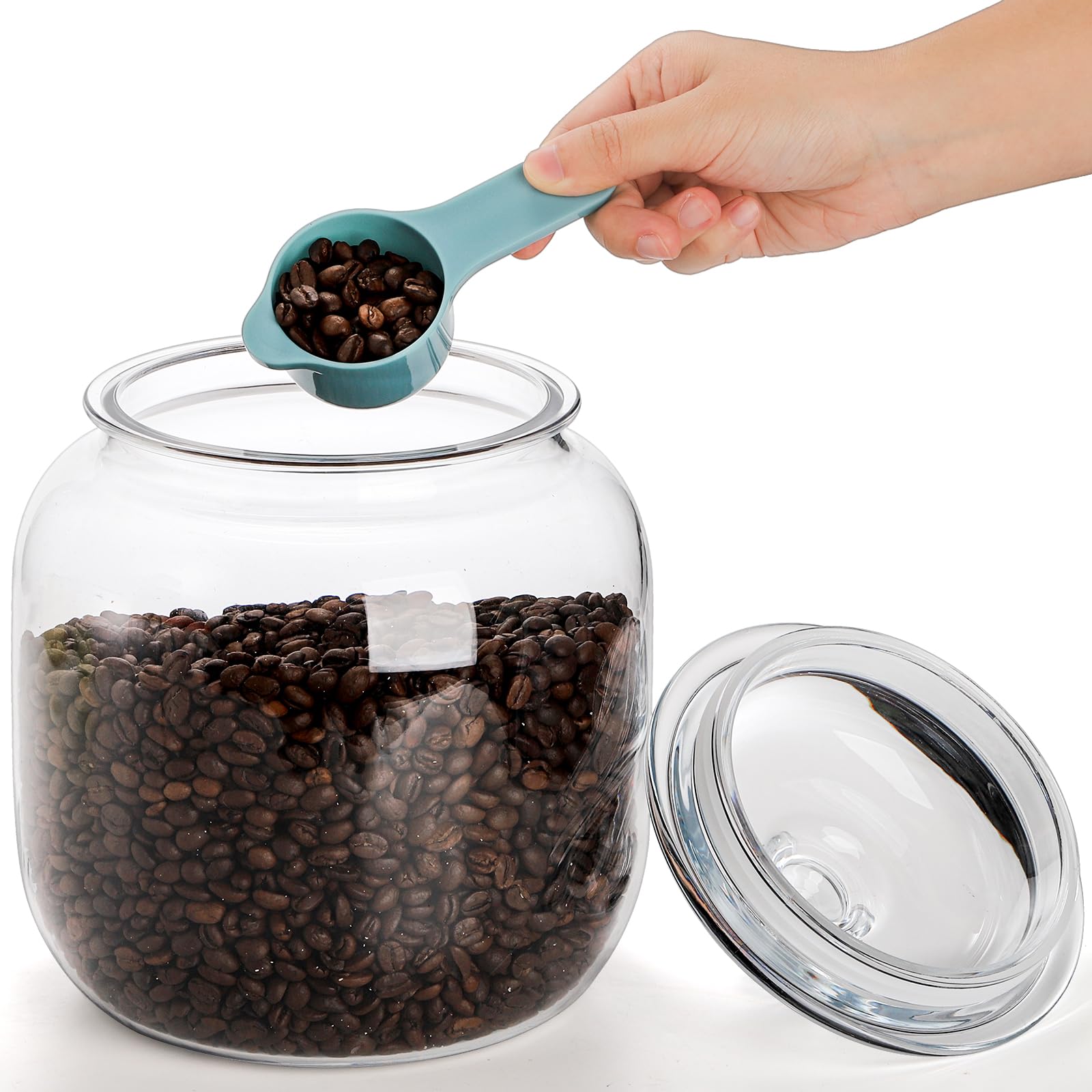 Goaste candy, nuts, cereals stored in a single stylish container.