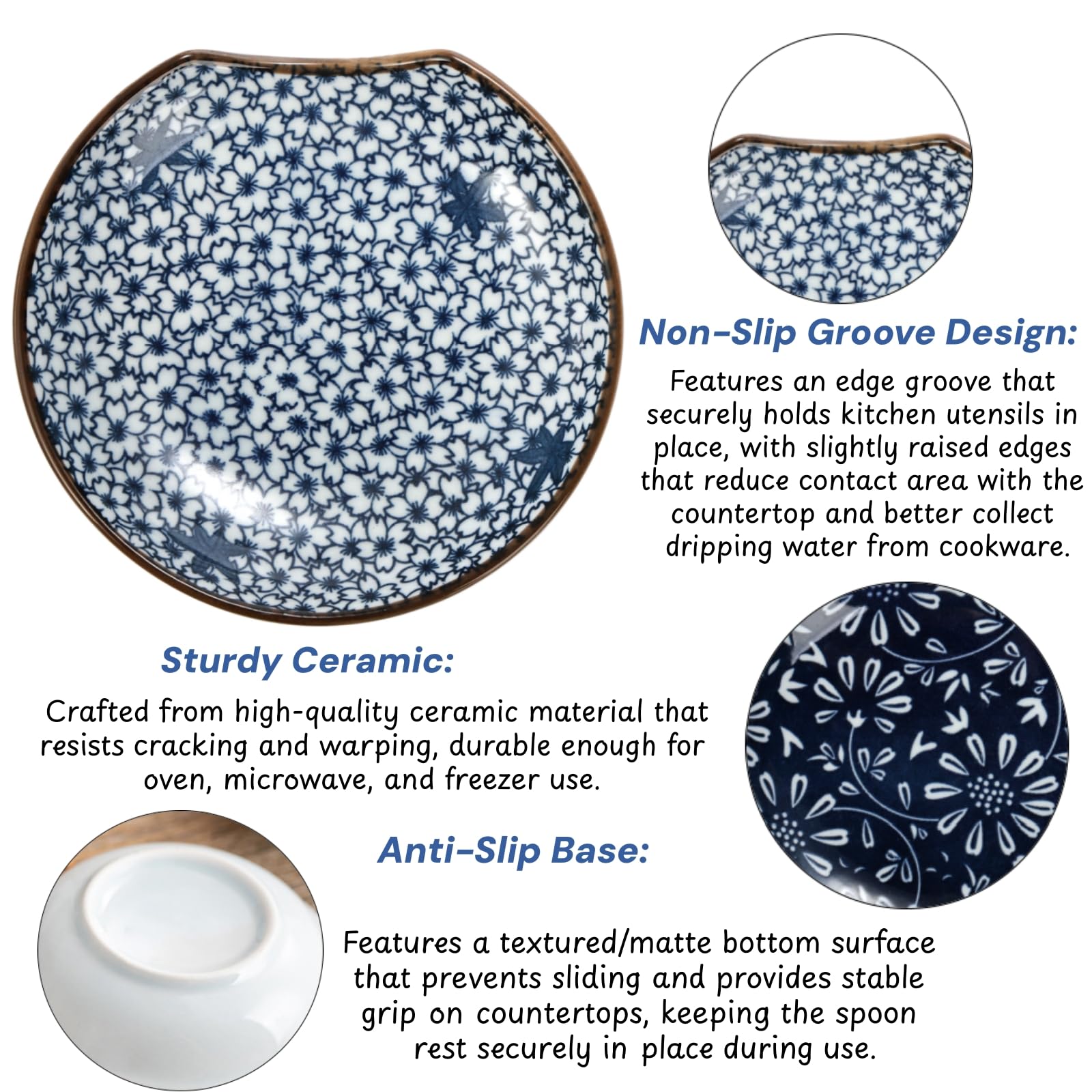 Goaste spoon rest edge groove holds utensils securely