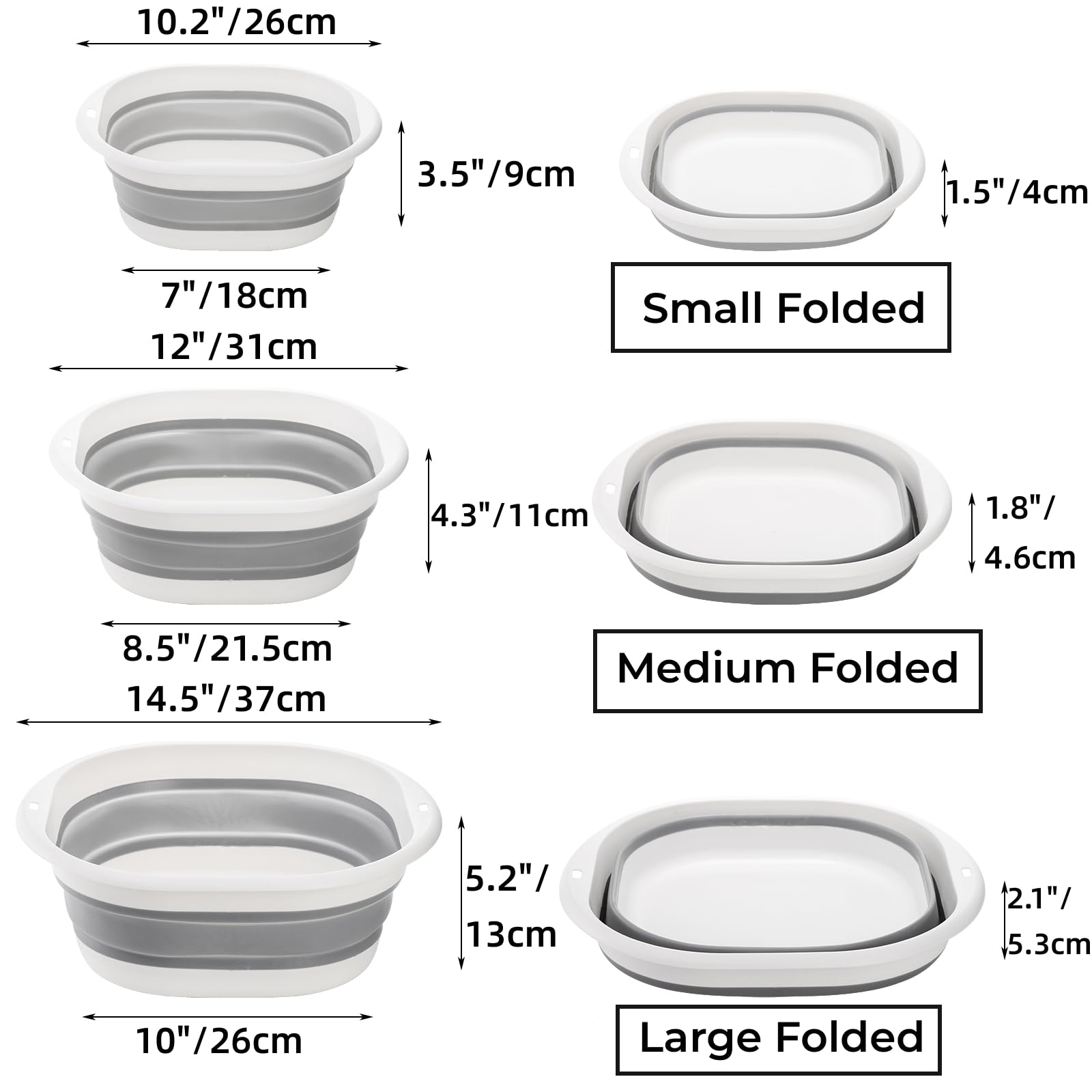 Goaste wash basin medium expanded fits mid-size tasks like soaking clothes