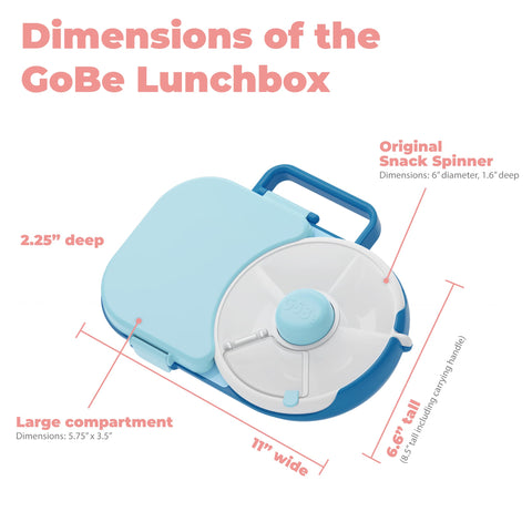 GoBe top-rack dishwasher-safe lunchbox for easy cleanup after lunch.
