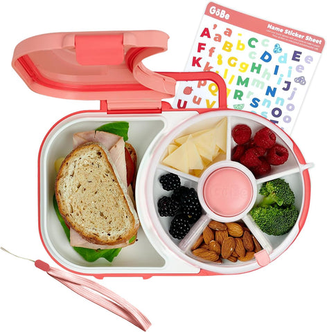 GoBe Kids lunchbox with snack spinner and five compartments for organized lunches