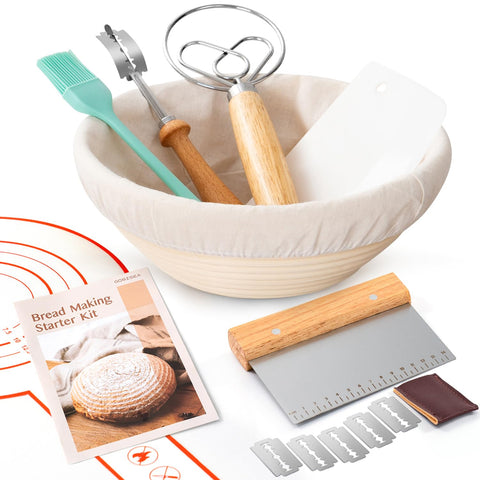 GobiSea 9-inch round banneton for even dough proofing and lamination