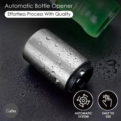 GOCHA stainless steel bar gadget delivers quick one-handed bottle opening at parties.