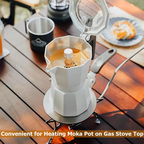 Gocoffun 13cm diffuser plate for moka-pot distributes heat evenly for better extraction