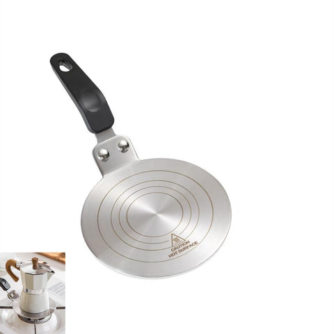 Gocoffun heat diffuser plate 5inch on stove reduces direct flame for moka pot