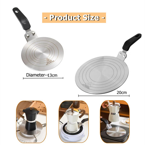 Gocoffun heat diffuser plate aluminum core ensures even warmth under pots