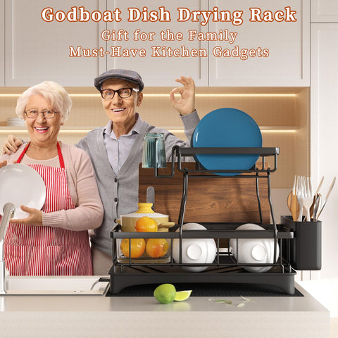 Godboat dish drying rack makes a thoughtful gift for home cooks.