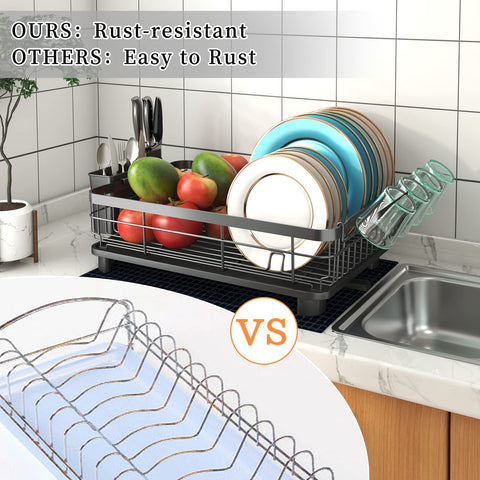 Godboat dish rack large middle area holds plates neatly