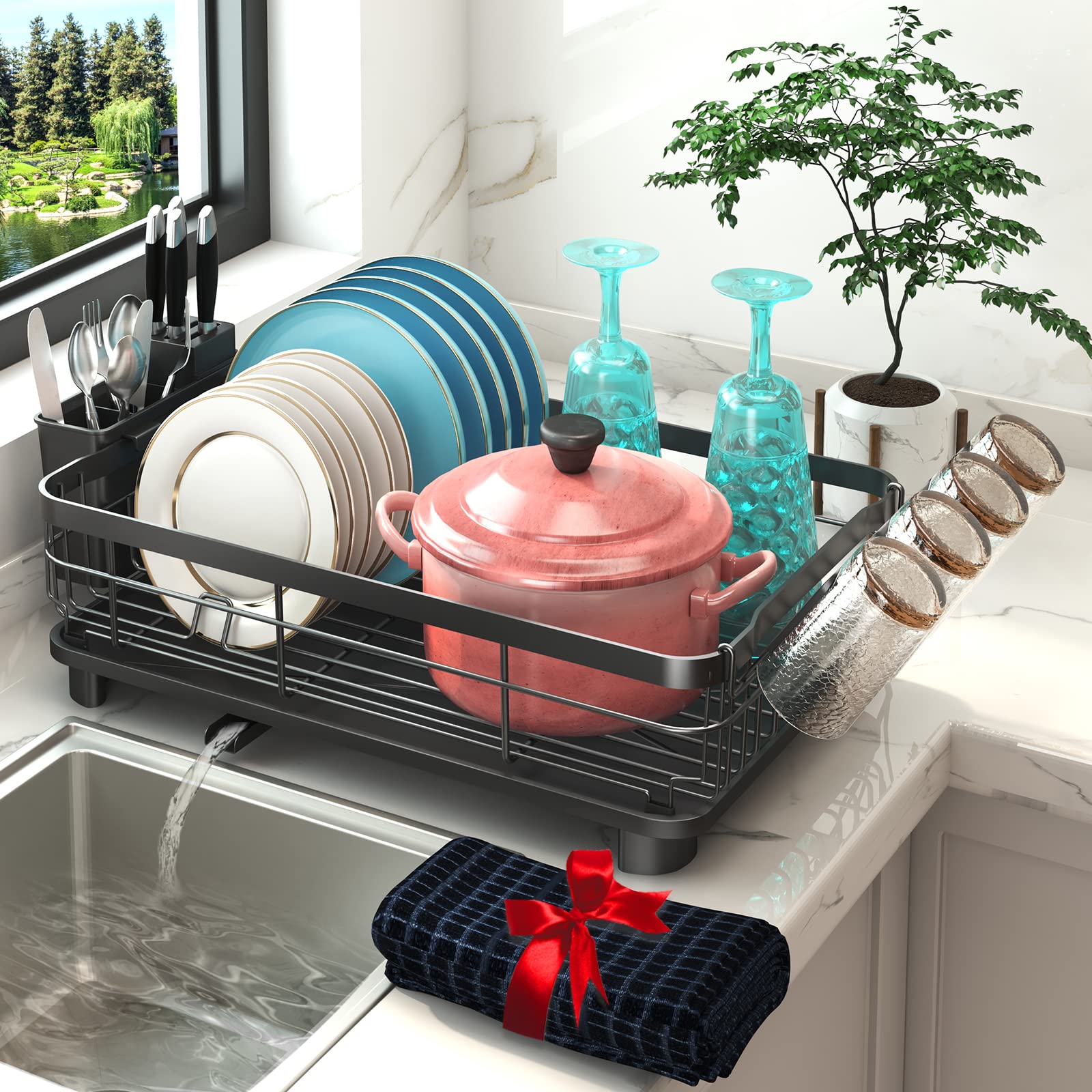 Godboat dish rack top cup holder keeping cups organized and dry