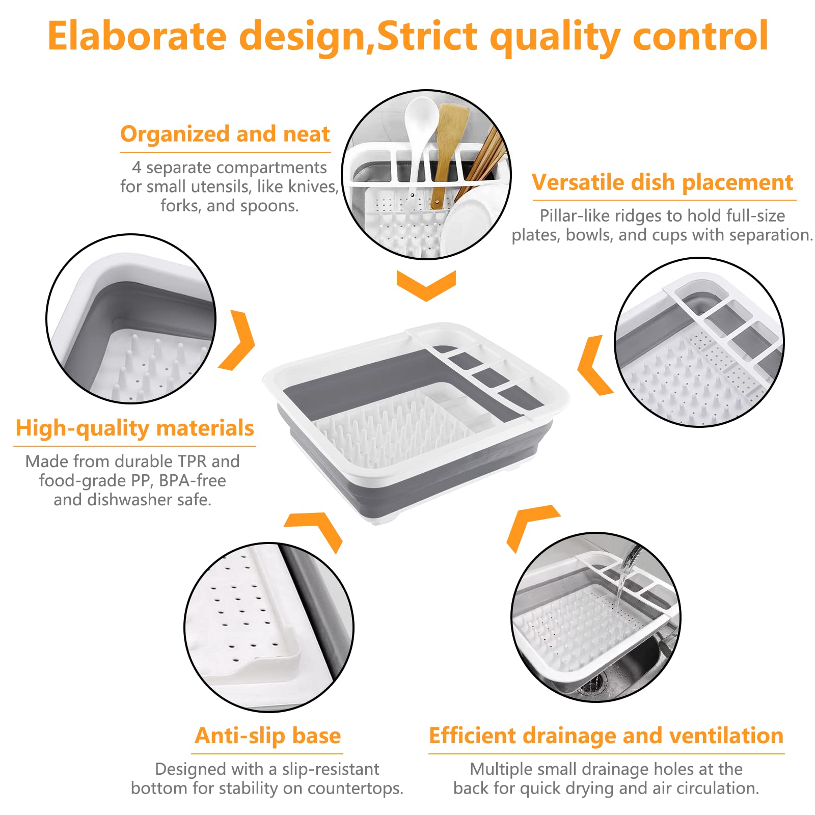 Goderewild dish rack for indoor or outdoor use, ideal for camping.