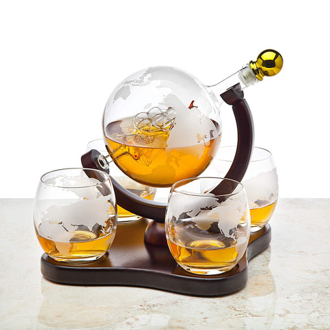 Godinger barware set wide shot showcases graceful craftsmanship.