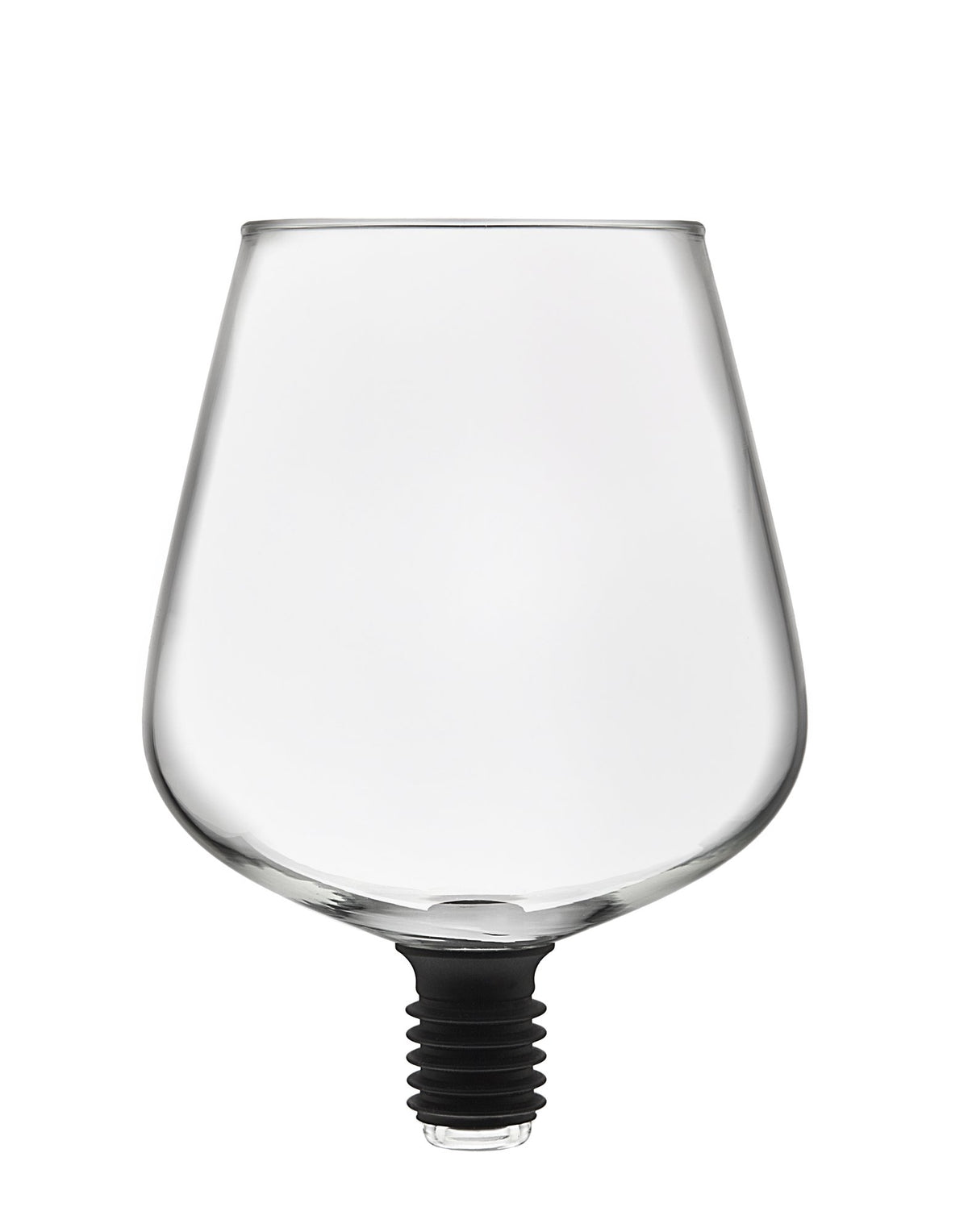 Godinger ChugMate bottle topper transforms a bottle into a goblet for easy sipping.