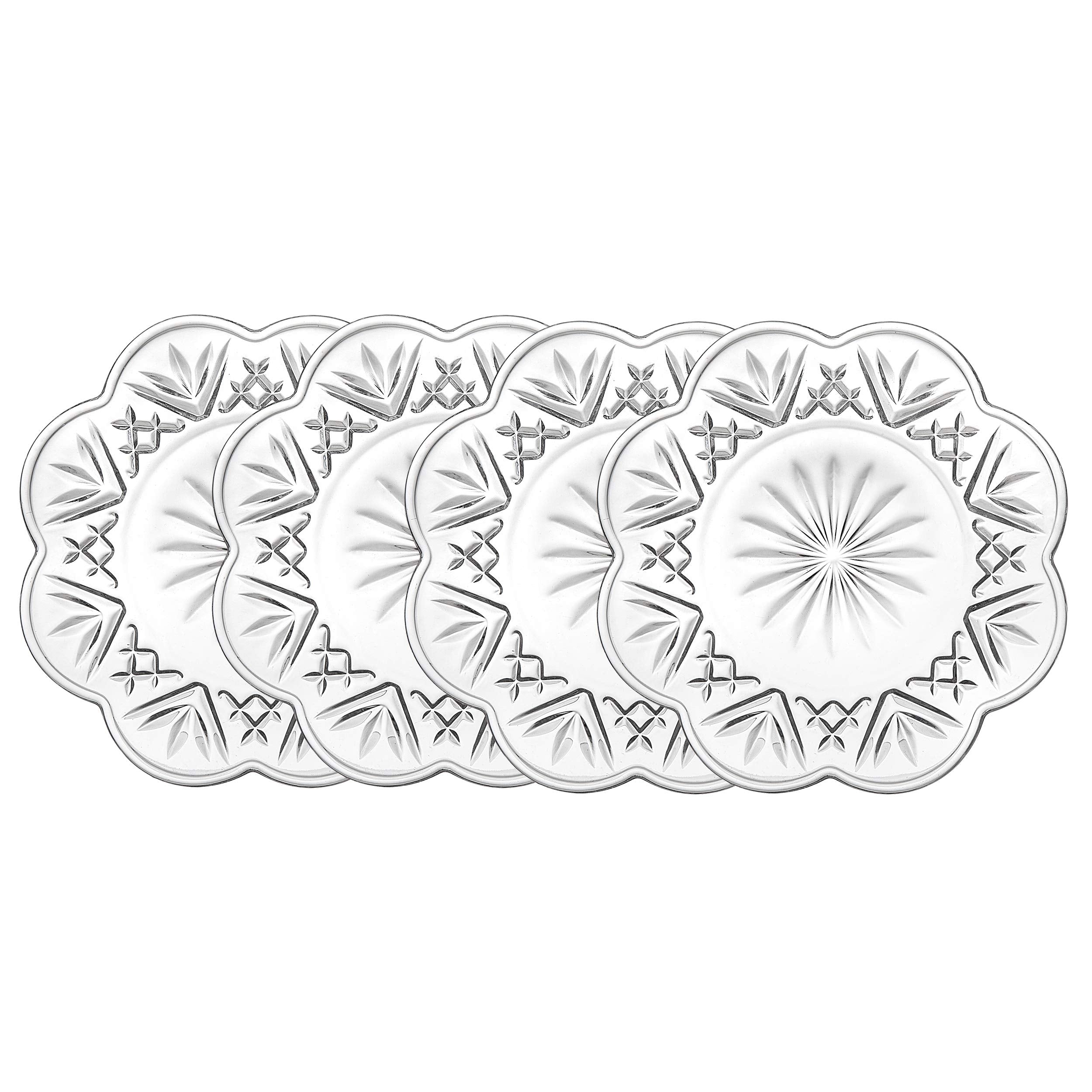 Godinger Dublin canape plates set of 4 crystal shine for elegant entertaining