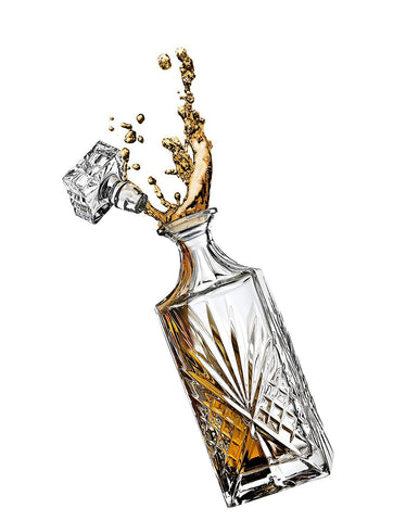 Godinger Dublin Crystal bar set shown in elegant entertaining setting