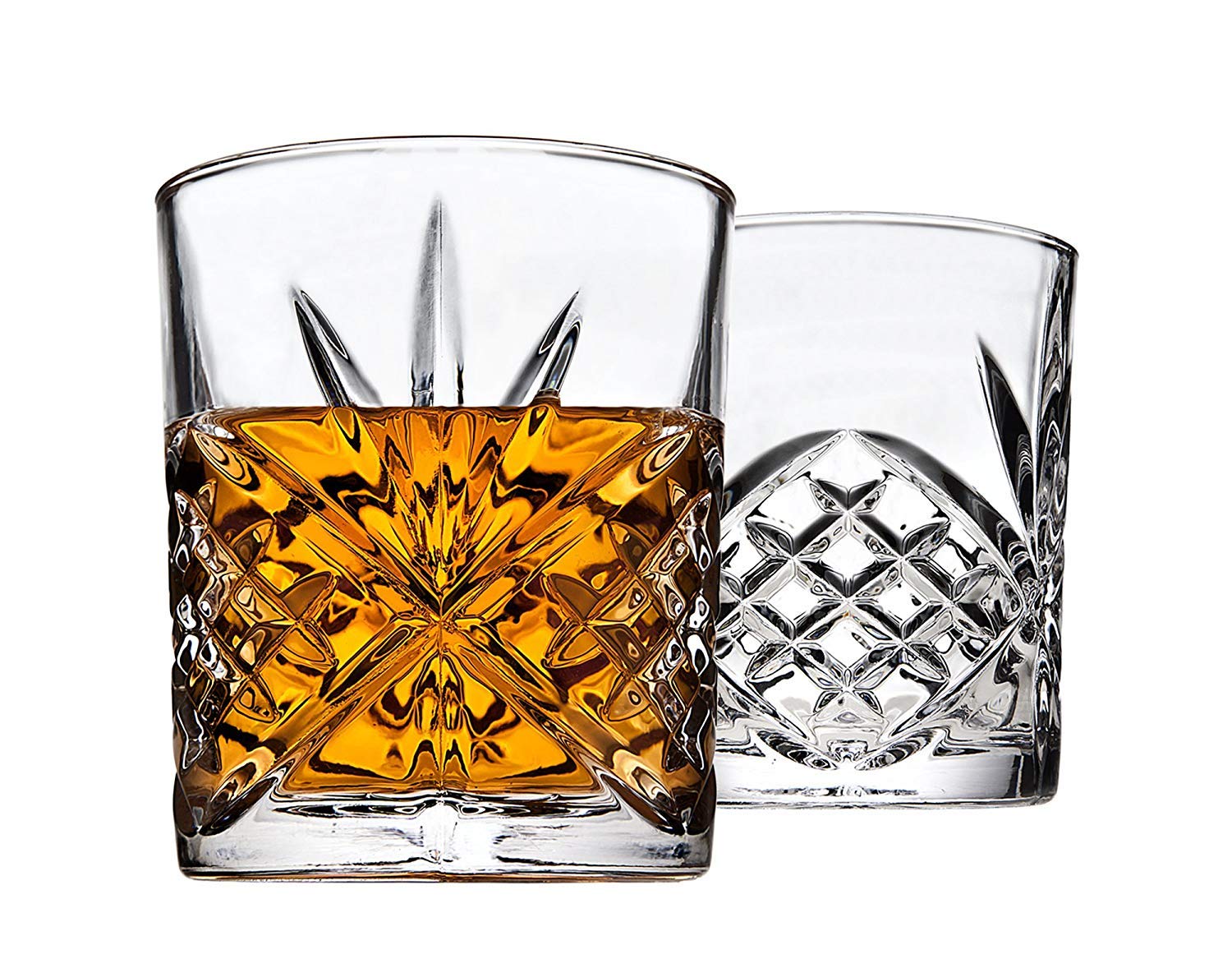 Godinger Dublin Crystal decanter closeup pouring enhances table presentation