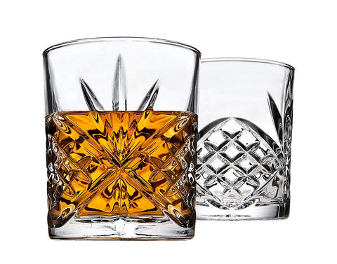 Godinger Dublin Crystal decanter closeup pouring enhances table presentation