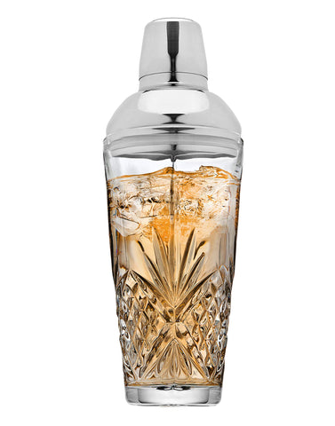 Godinger Dublin crystal martini shaker 17oz evokes elegant clarity for cocktails