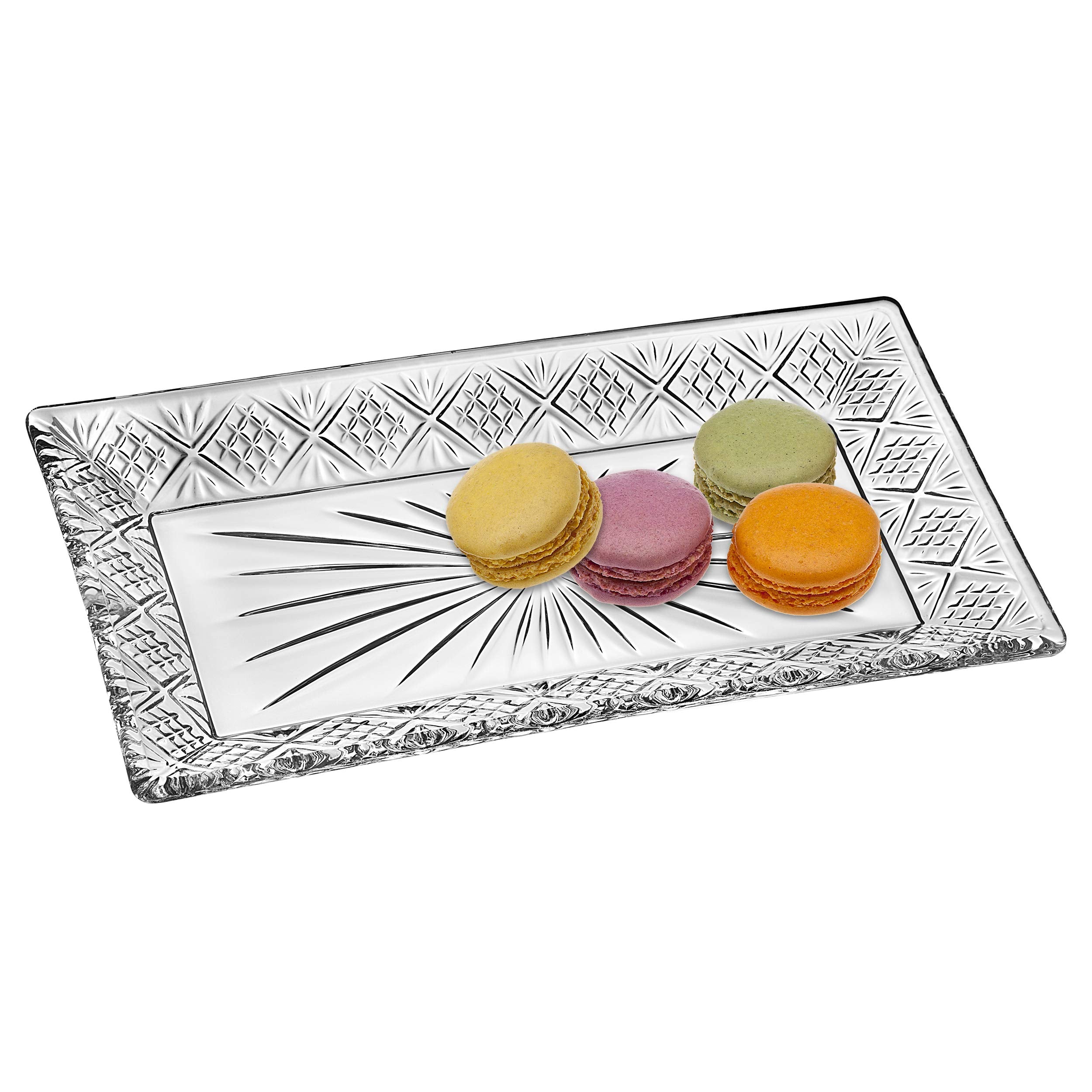 Godinger Dublin crystal tray appetizers setup for refined entertaining