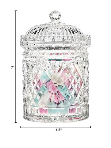 Non-leaded Dublin crystal jar stores snacks with classic, refined appeal.