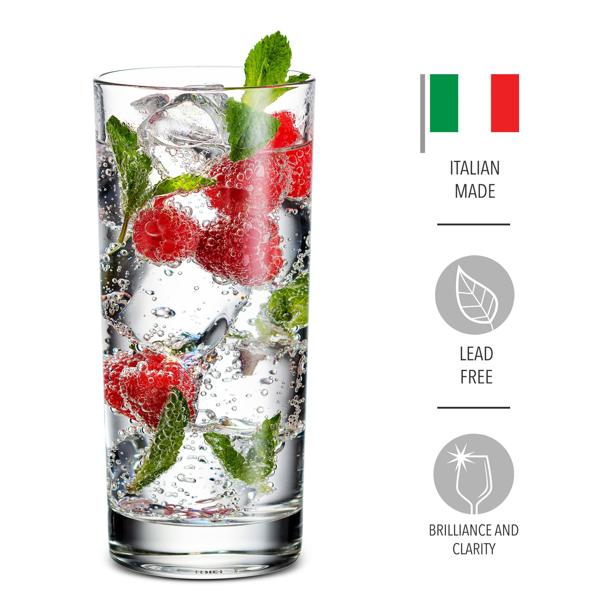 Godinger highball glasses set of four for stylish entertaining.