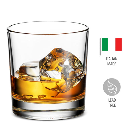 Godinger Italian-made drinking glasses ideal for bourbon, whiskey, and cocktails