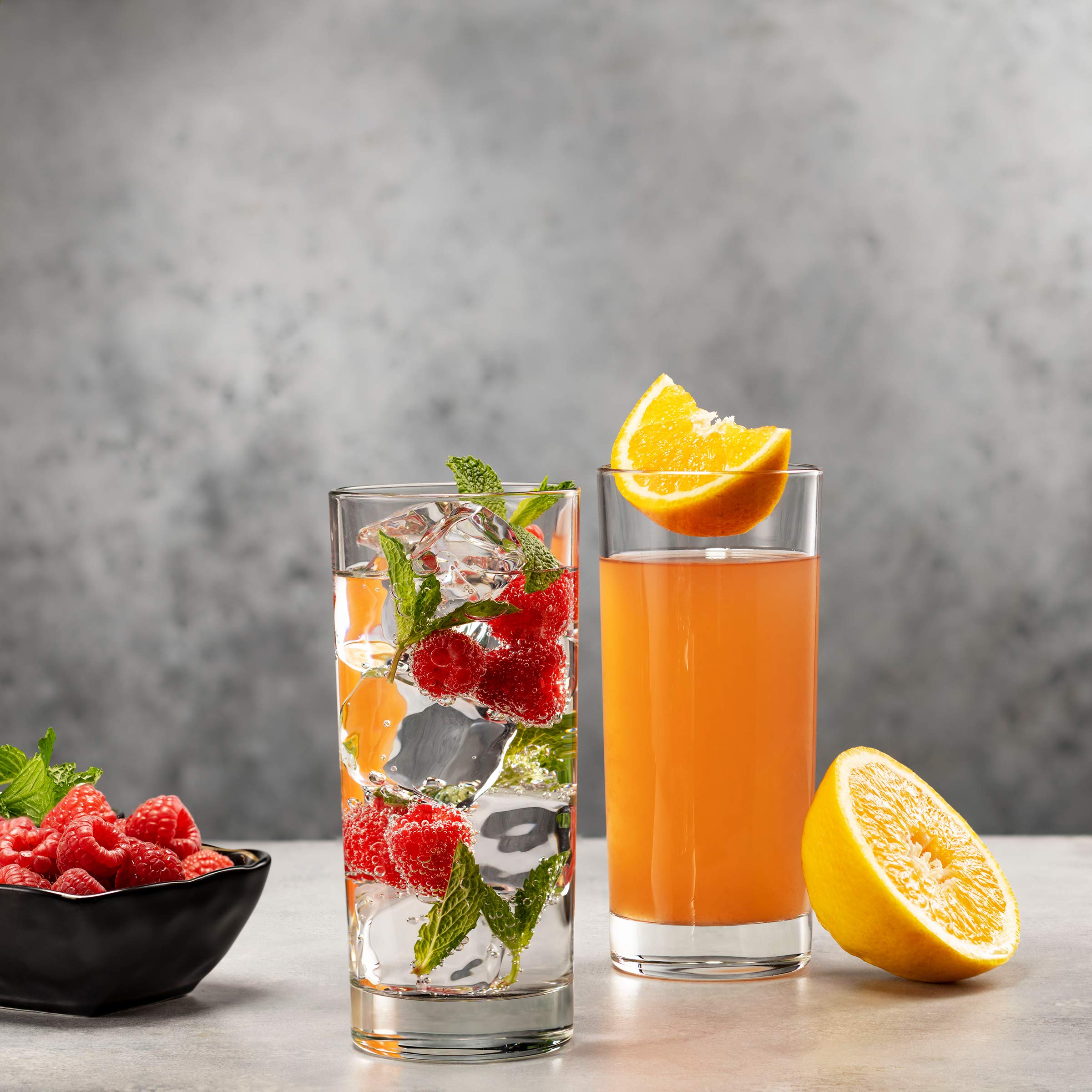 Godinger lead-free, dishwasher-safe highball glass suited for everyday use.