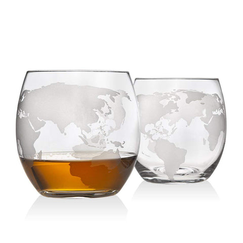 Godinger mahogany-stained tray beautifully frames the barware.