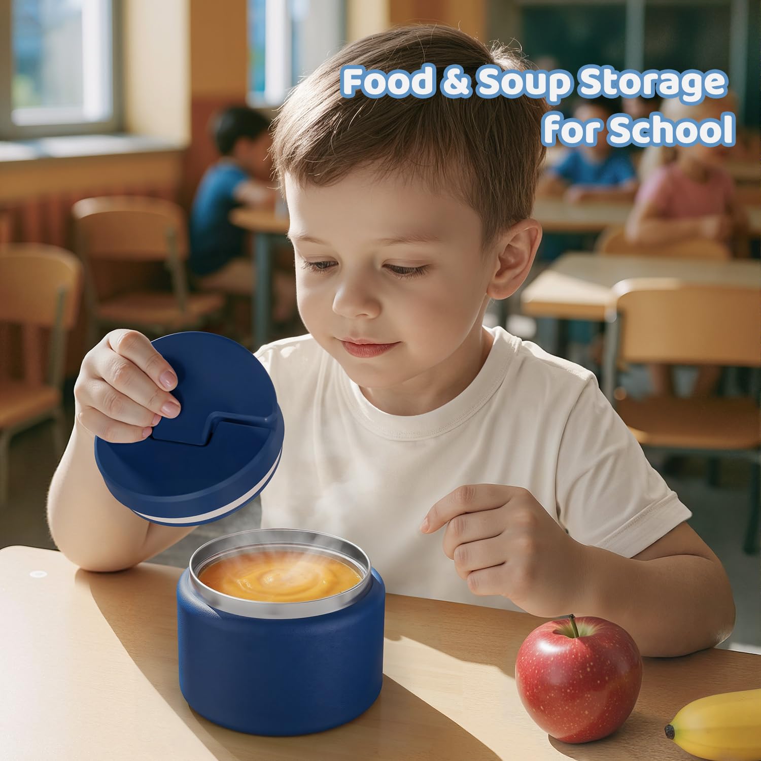 Godobo 14.5oz capacity suits kids' lunches effectively.