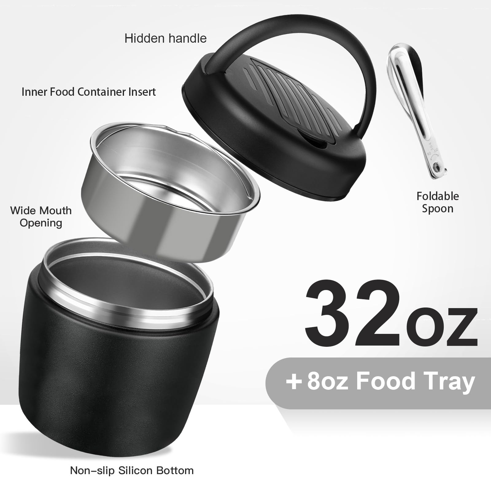 Godobo Thermo inner bowl compartment separates two foods.