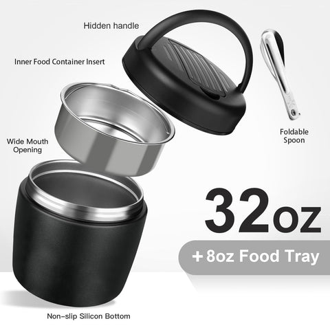 Godobo Thermo inner bowl compartment separates two foods.