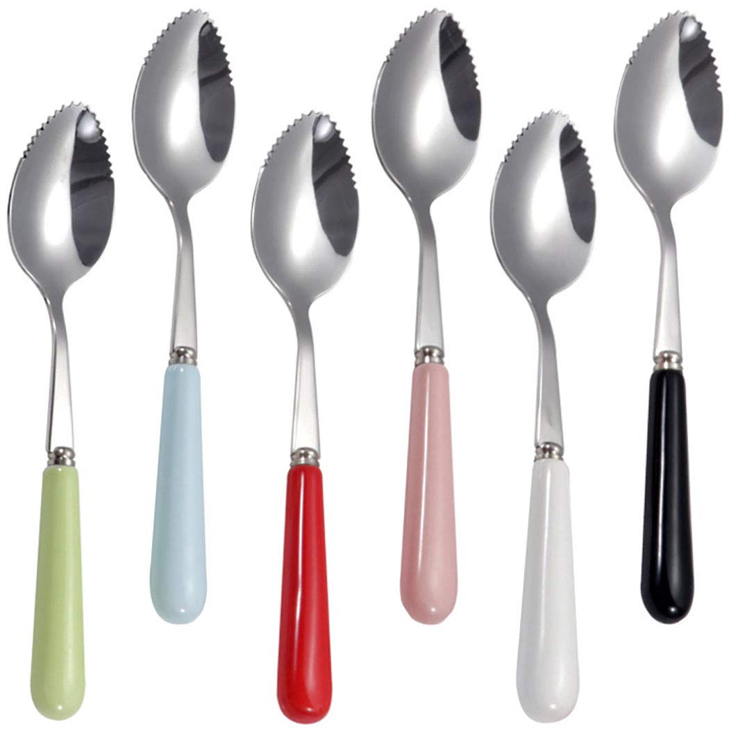 Goeielewe grapefruit spoons with round serrated edges for easy fruit prep.